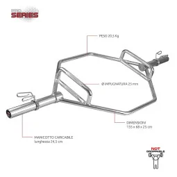 Bilanciere Olimpico Esagonale – Shrug Bar - 200Kg