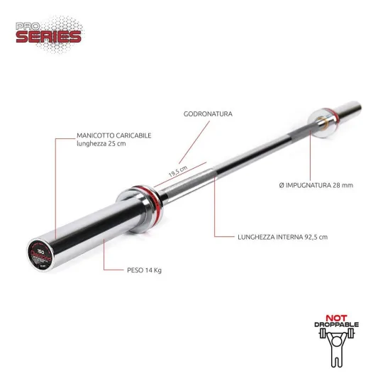 Bilanciere Olimpico 150 Cm Carico Max 200 Kg