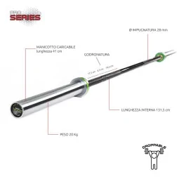 Nuovo Bilanciere Olimpionico Sfida 220 cm