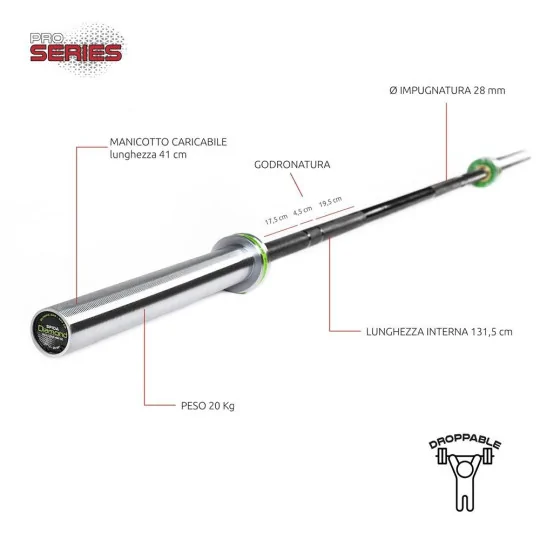 Nuovo Bilanciere Olimpionico Sfida 220 cm