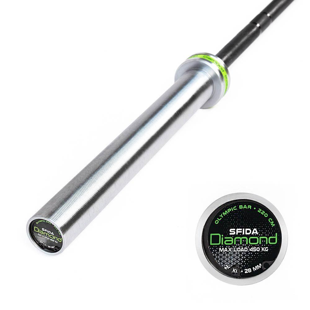 Bilanciere Olimpionico 220 Cm - Carico Massimo 320 Kg, Per Sollevamento Pesi Professionale