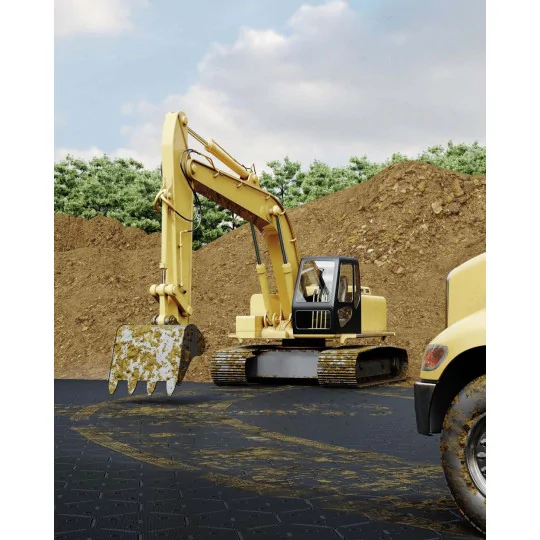 Piastrella in HDPE carrellabile per esterni