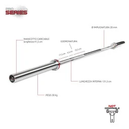 Bilanciere Olimpico Curl Diamond | Lunghezza 120 Cm Peso Max 150 Kg