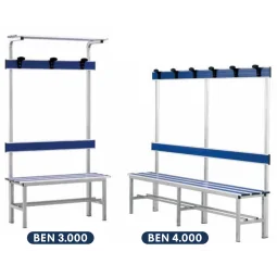 Panchine in Alluminio con Schienale e Ganci