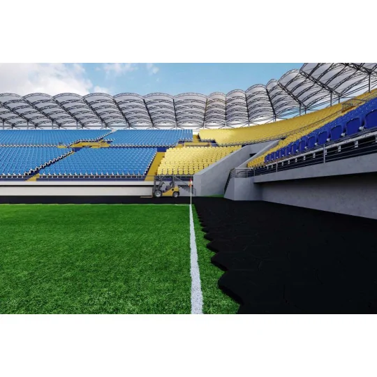Piastrella in HDPE carrellabile per esterni - Black, Superio