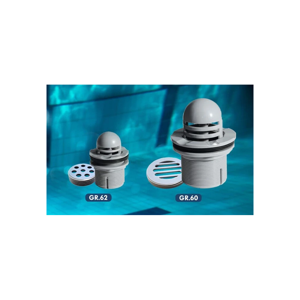 Pilette di Scarico per Piscina in ABS da 2"1/2 - Leggero