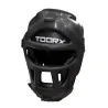 Casco boxe/kick boxing in ecopelle con griglia in policarbonato