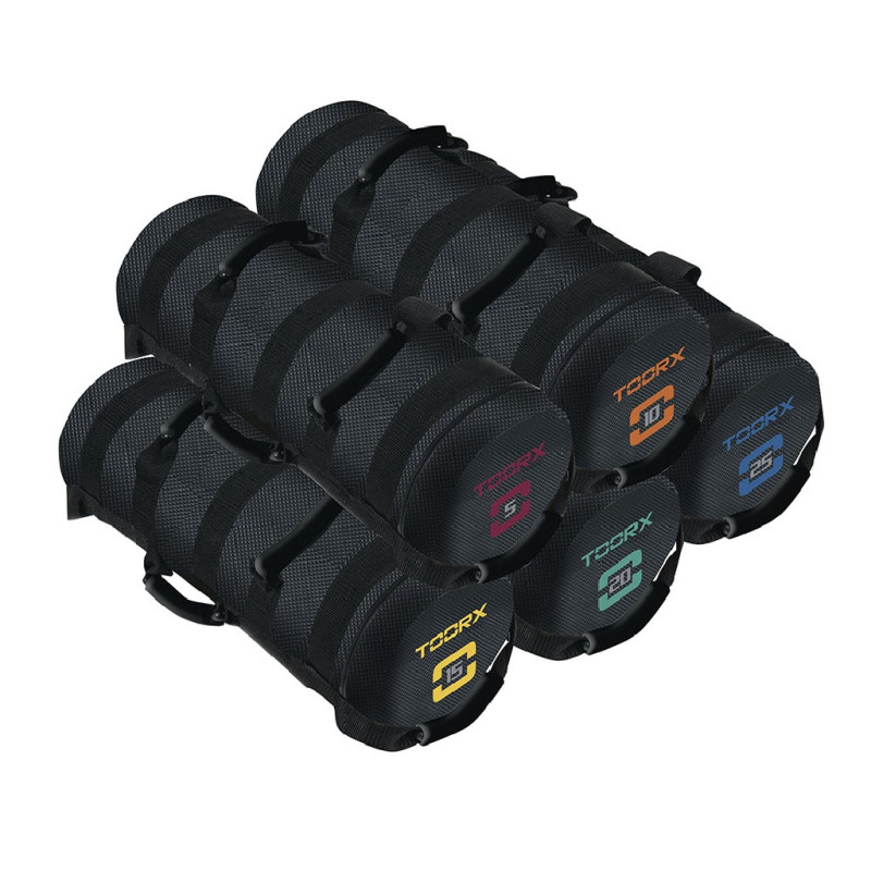 Power Bag Zavorrata 5-25 Kg - Con 6 Impugnature - Per Functional Fitness, Corsa E Potenziamento Muscolare - Foto 8