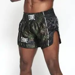 Pantaloncino da kick thai in satin camouflage
