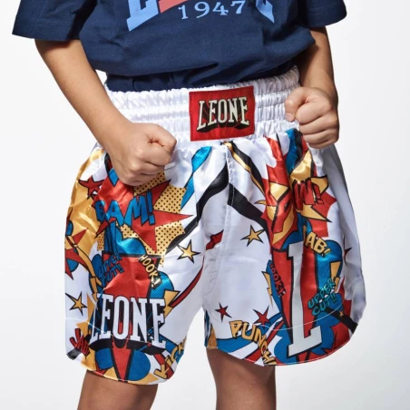 Pantaloncini BAMBINO da kick-thai in satin MOD. HERO