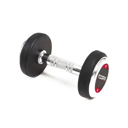 Set coppie manubri gommati da 4 a 24 kg (salto da 2 kg)
