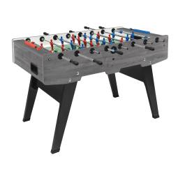 Calciobalilla Champion rovere grigio aste uscenti gambe pieghevoli
