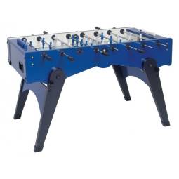 Calciobalilla Foldy blu con aste uscenti, gambe pieghevoli