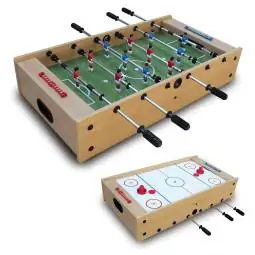 Tavolo Multigioco 2 in uno da tavolo - versione calciobalilla aste rientranti