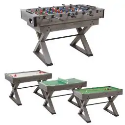 Tavolo Multigioco 9 in uno - versione calciobalilla aste rientranti
