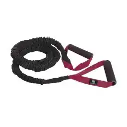 Tubo elastico con guaina, maniglie in gomma 6x12x1200 mm strong rosso borgogna
