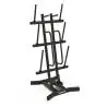 Rastrelliera nera compatta salvaspazio porta Body Pump (12 set)