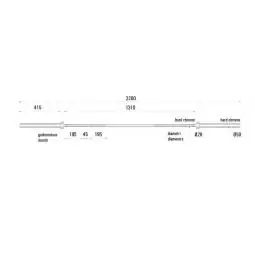 POWER TRAINING 220 - Bilanciere olimpionico 220 cm cromato