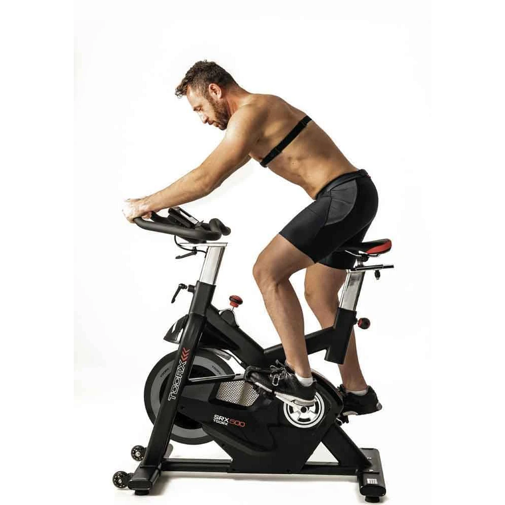 Indoor cycle SRX-500 con ricevitore wireless e fascia cardio inclusa