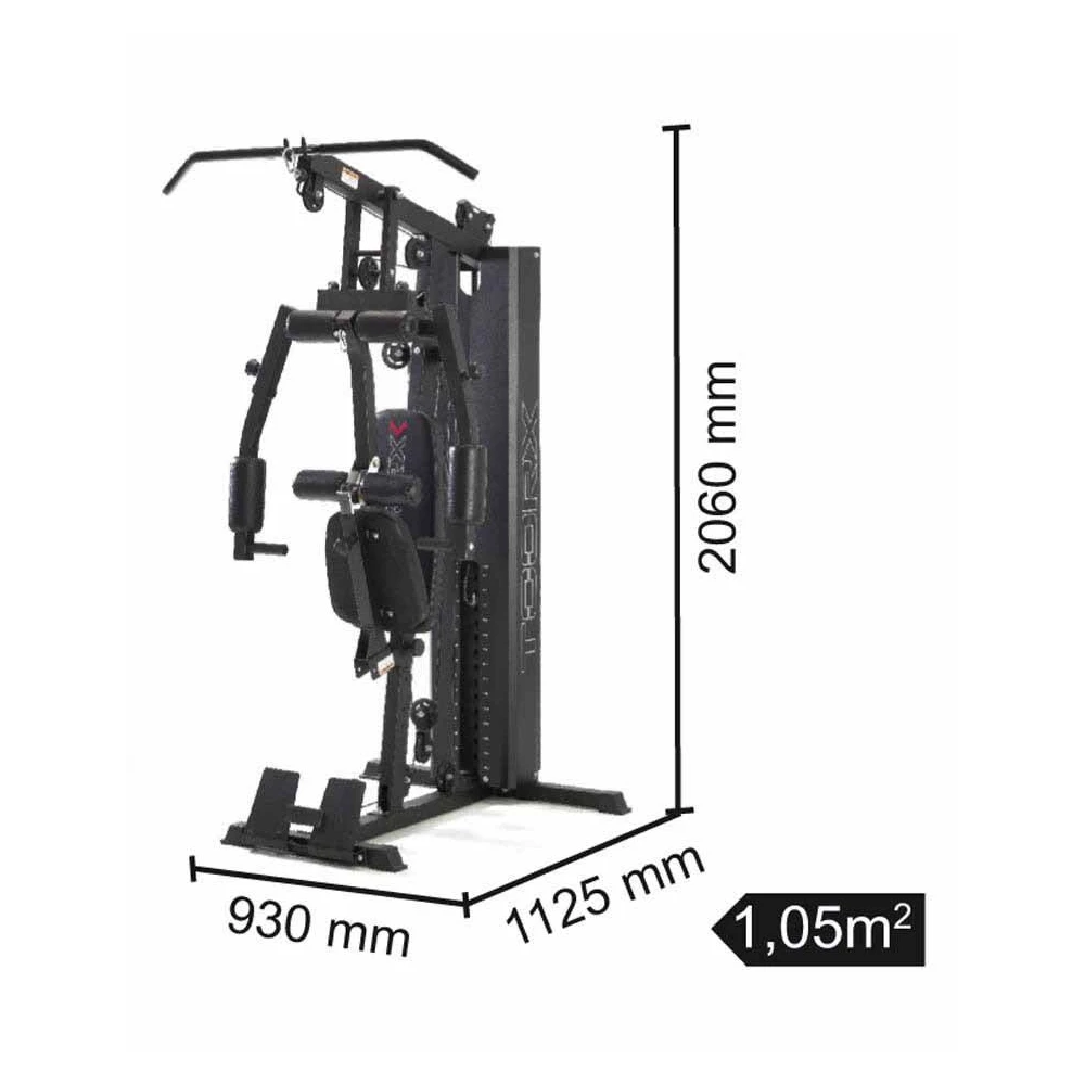 Stazione multifunzione MSX-60 pacco pesi 70 kg salvaspazio