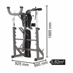 Panca porta-bilanciere WBX-90 Professional richiudibile con leg extension