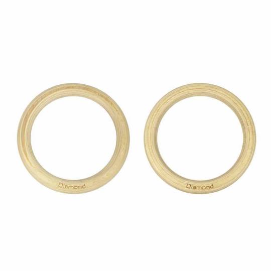 Coppia Anelli Ginnastica in Legno con Strap 3,8 mm