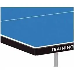 Tavolo PIng Pong per esterno Training Outdoor con ruote - piano blu