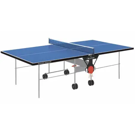 Tavolo PIng Pong per esterno Training Outdoor con ruote - piano blu