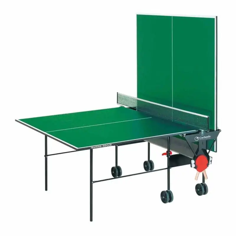 Tavolo Ping Pong Training Indoor con ruote, piano verde - Garlando