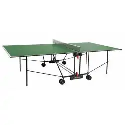 Tavolo Ping Pong Progress Indoor verde, con ruote - Garlando
