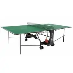 Tavolo Ping Pong Challenge Indoor verde, con ruote