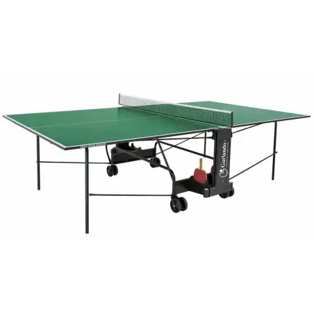 Tavolo Ping Pong Challenge Indoor verde, con ruote