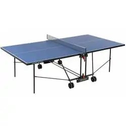 Tavolo PIng Pong per esterno Progress Outdoor con ruote - piano blu