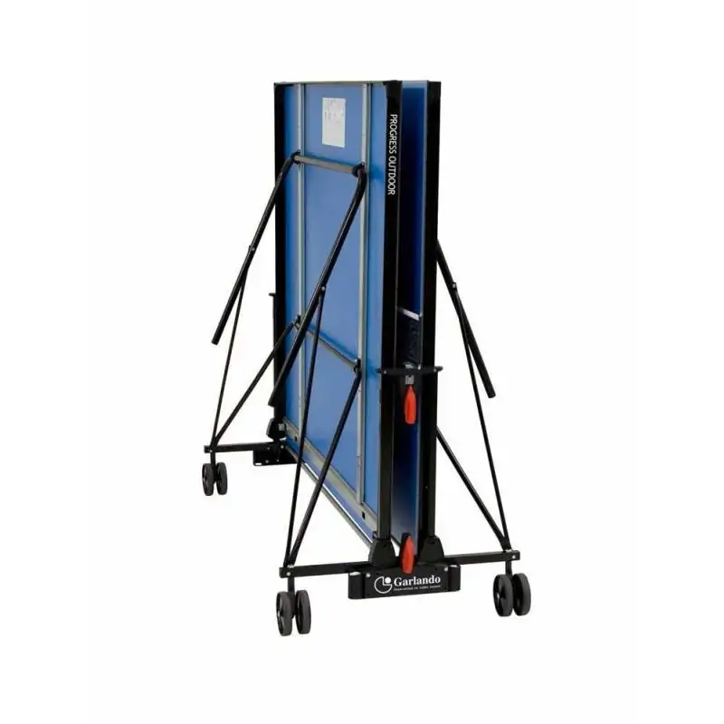 Tavolo PIng Pong per esterno Progress Outdoor con ruote - piano blu
