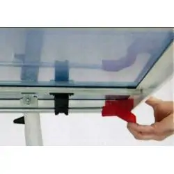 Tavolo PIng Pong per esterno Advance Outdoor con ruote - piano blu