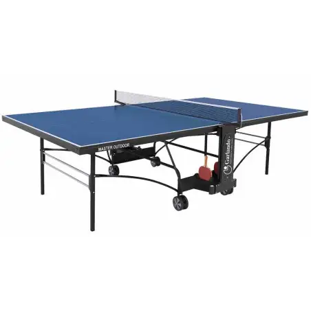 Tavolo PIng Pong per esterno Master Outdoor con ruote - piano blu