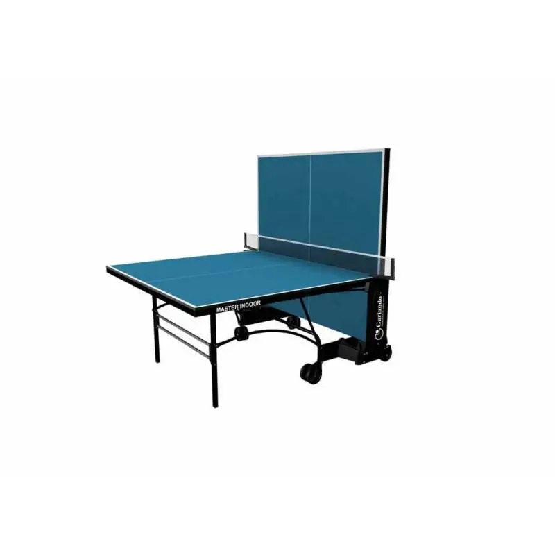 Tavolo PIng Pong per esterno Master Outdoor con ruote - piano blu