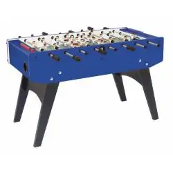 Calciobalilla F-20 blu con aste uscenti, gambe pieghevoli