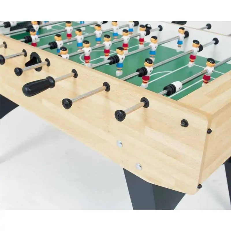 Calciobalilla F-20 acero con aste uscenti, gambe pieghevoli