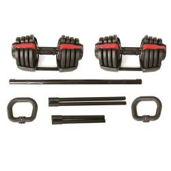 Set 4 in 1 Toorx: Manubri, Bilanciere e Kettlebell Regolabili