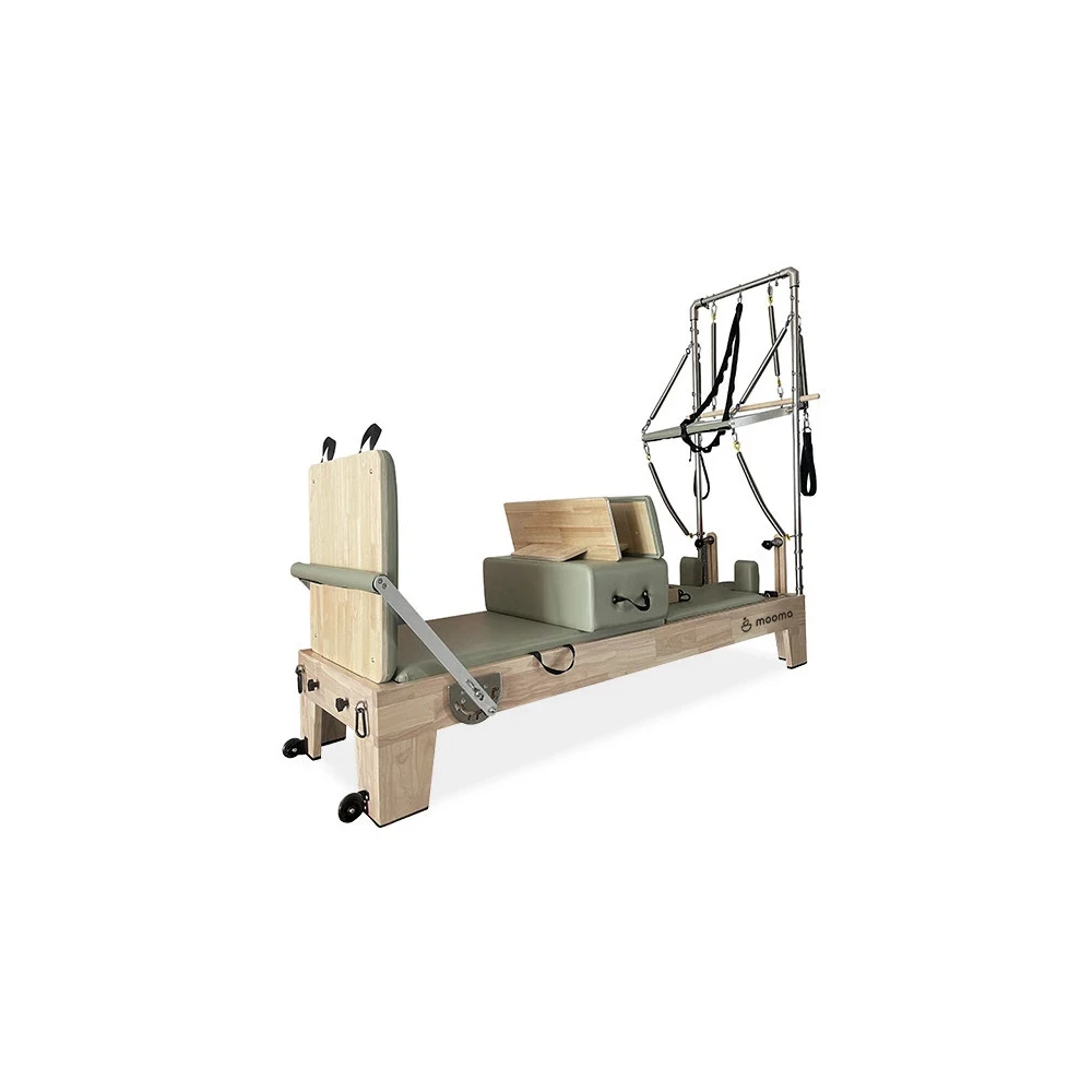Pilates Reformer, Pilates Board Pieghevole, Tavola da Pilates Multifunzione per Casa con Macchina per Esercizi Addominali Rimbalzo Automatico, Supporto per Pompes e Corda Elastica