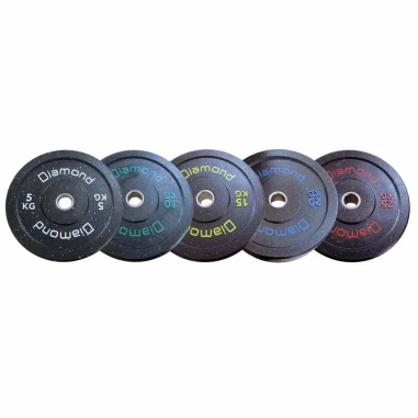 Dischi olimpionici bumper training gomma riciclata foro Ø 50 mm Diamond