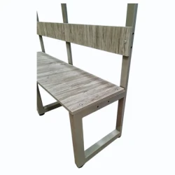 Panca Spogliatoio con schienale e poggia borse mod. design