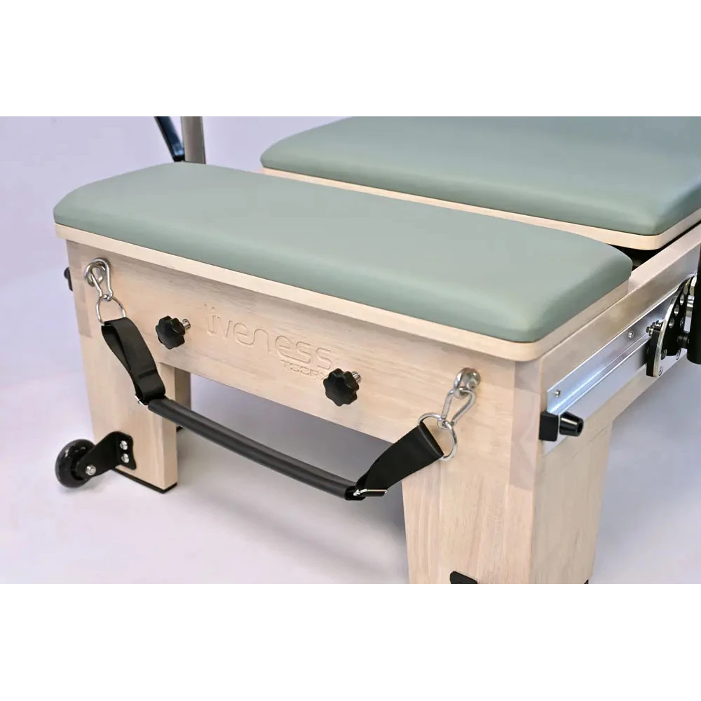 Reformer in legno di quercia naturale full track PTX 5500 Green Tea