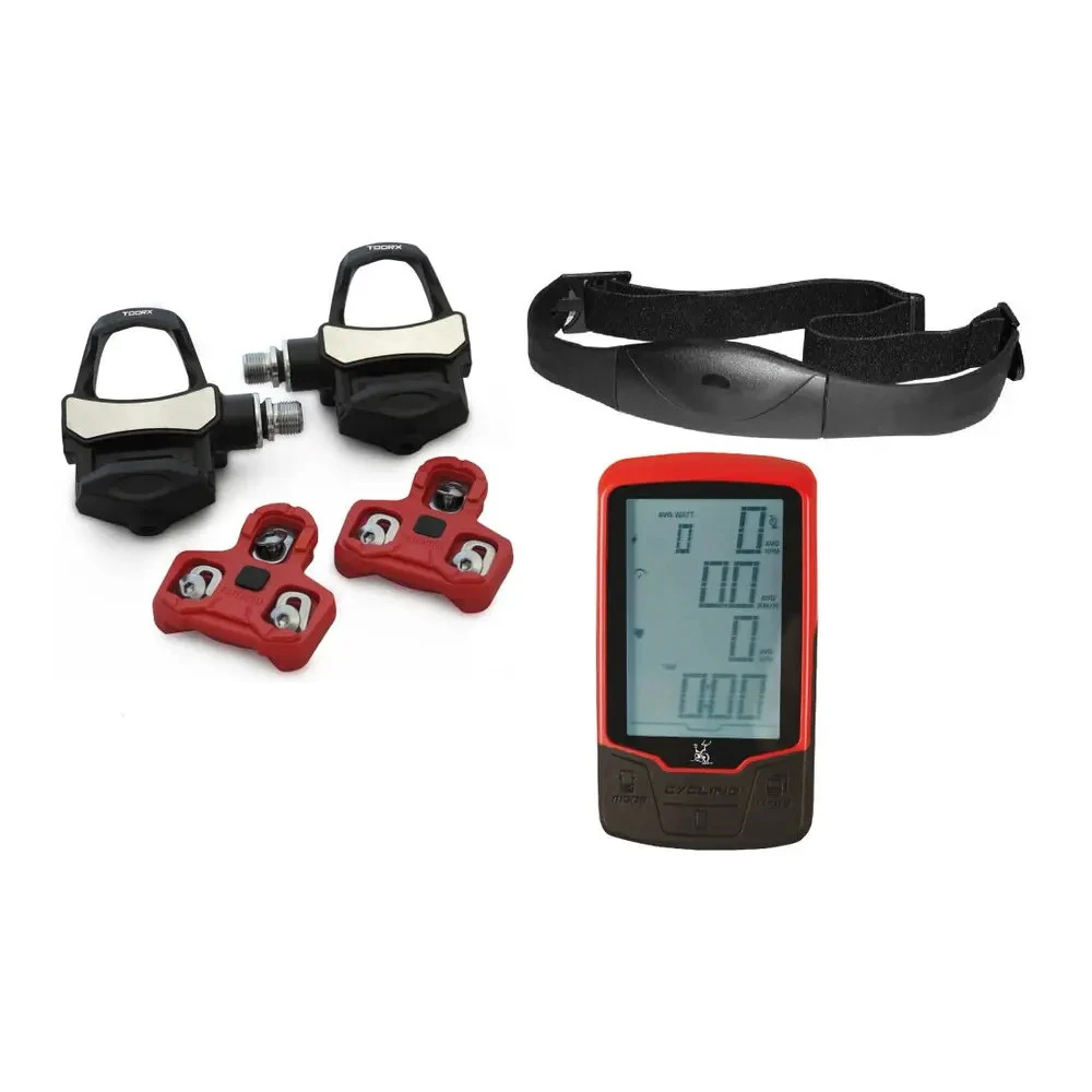 Kit Pedali power meter pedals KEO system, fascia cardio e computer - TOORX