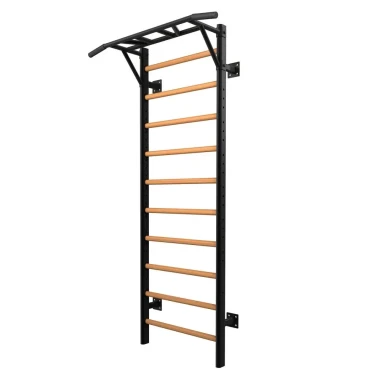 Spalliera multifunzionale con pull up bar e pioli in faggio massello