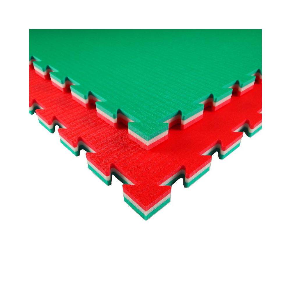 Tatami Sport Made in Italy 3cm Colore Verde/Rosso