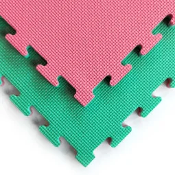 Tatami Eva Bicolore Rosso Verde 100x100x2