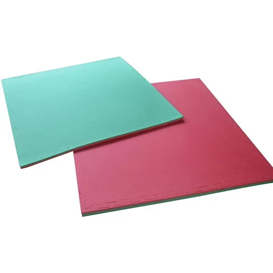 Tatami Eva Bicolore Rosso Verde 100x100x4