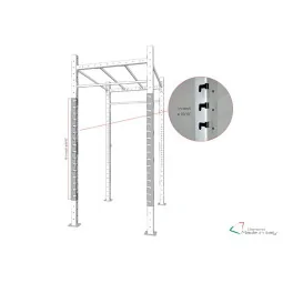 Piastra destra lunga per Rack Palestra - Diamond